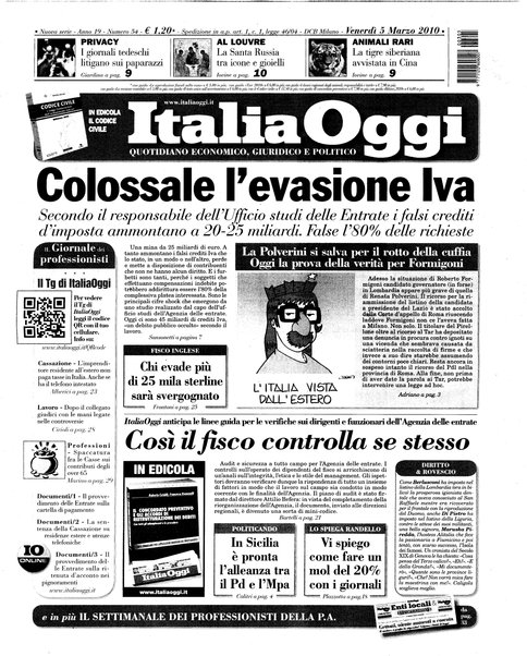 Italia oggi : quotidiano di economia finanza e politica